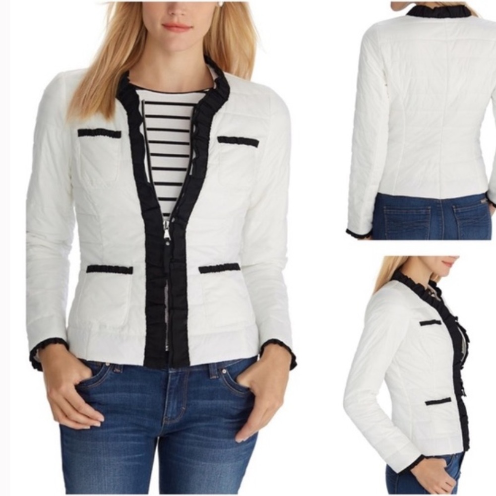WHBM Quilted Contoured Jacket Puffer Coat